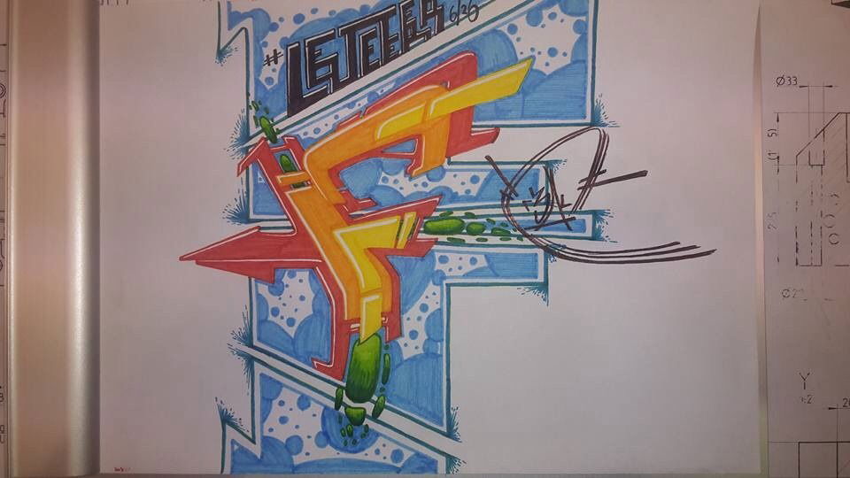 Graffiti Sketch - Photo by r3al - LetterWeek, r3al (2015)