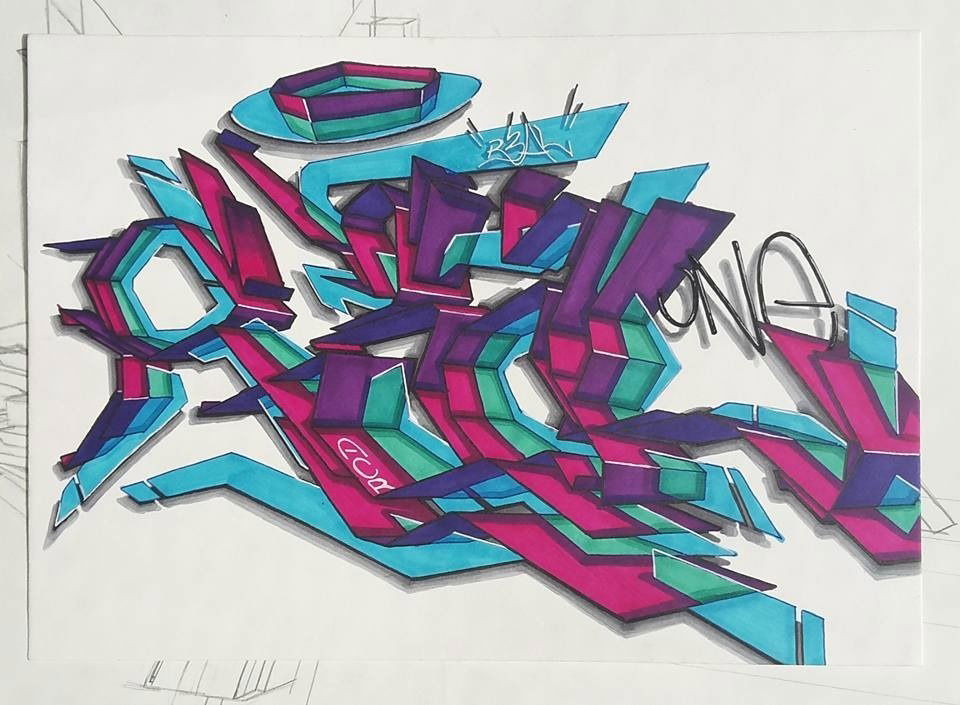 Graffiti Sketch - Photo by r3al - r3al, acr, dortmund (2017)