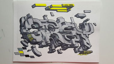 Graffiti Sketch - Photo by r3al - r3al, acr, dortmund (2017)