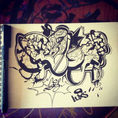 Graffiti Sketch in Moscow - Photo by r3zAaLuxury - Reza (2013)