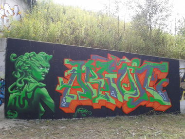 Graffiti Wall in Osijek - Photo by rambo - argon, skel, osijek (2013)