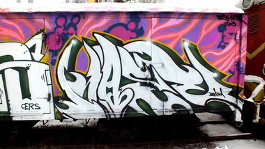 Graffiti Train in ?aziska Górne - Photo by rasexone1 - rase (2013)