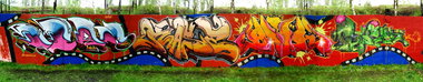 Graffiti Wall - Photo by rasexone1 - dean, rase, baik (2009)