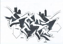 Graffiti Sketch - Photo by reS - Str2etpins (2013)