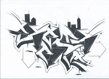 Graffiti Sketch - Photo by reS - Str2etpins (2013)
