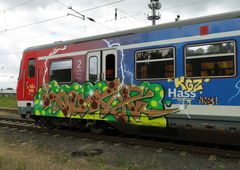 Graffiti Train - Photo by real2real - luke, kgz, trash (2014)