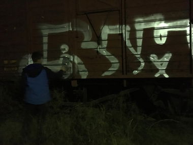 Graffiti Train in Libya - Photo by reko - freight