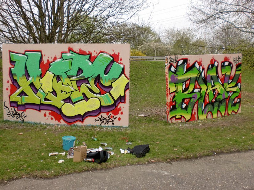 Graffiti Wall in Offenburg - Photo by renOsepoH - Hope, Hopes, Blak (2012)
