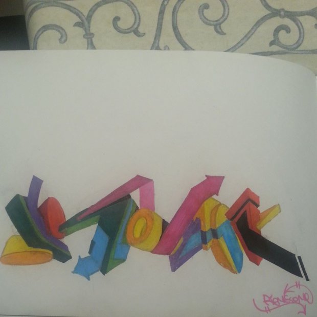 Graffiti Sketch in Leuven - Photo by renkone (2014)