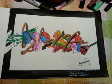 Graffiti Sketch in Leuven - Photo by renkone (2014)