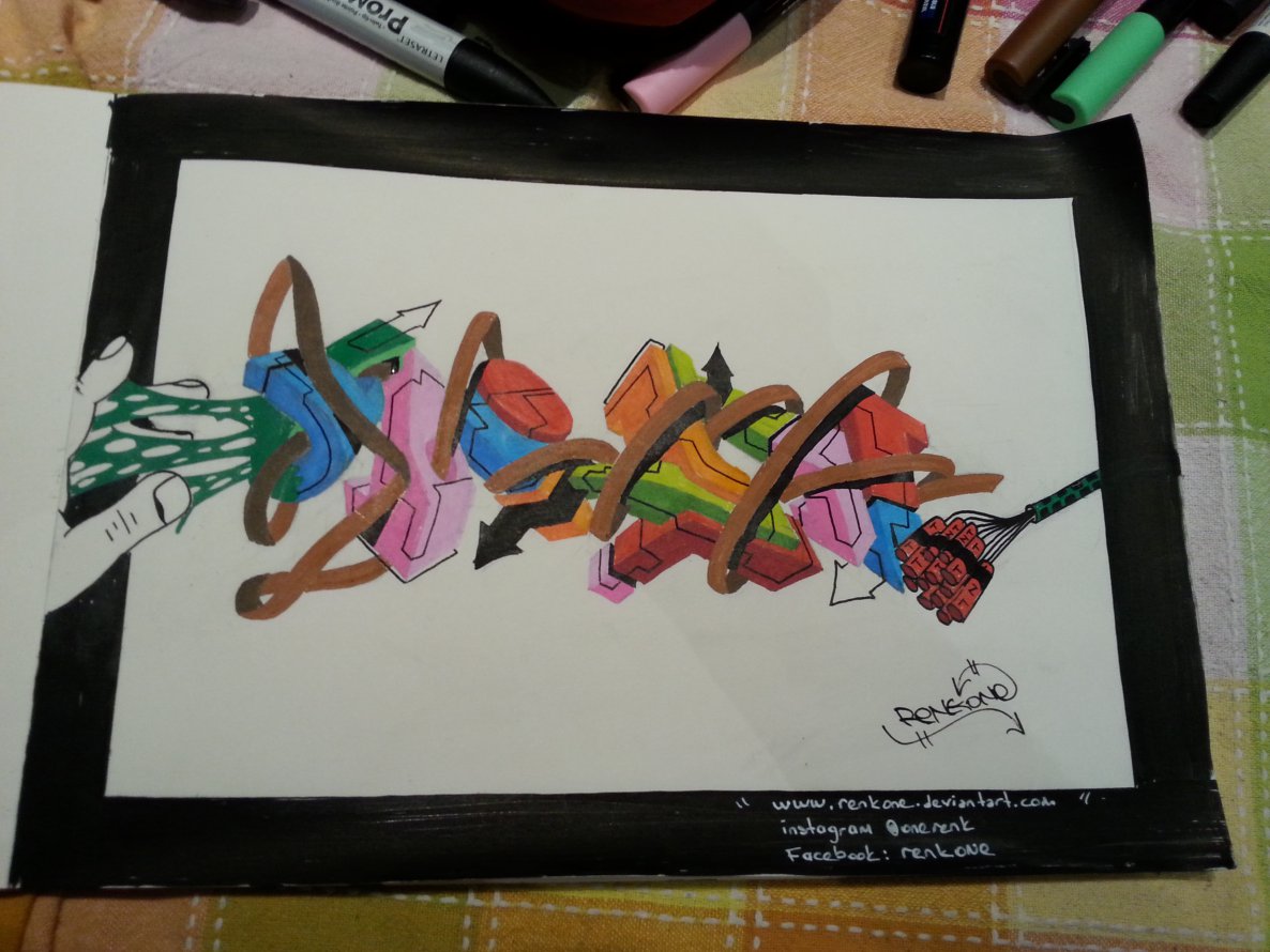 Graffiti Sketch in Leuven - Photo by renkone (2014)