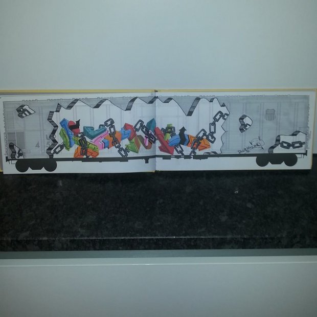 Graffiti Sketch in Leuven - Photo by renkone (2014)