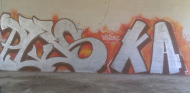 Graffiti Wall in Poland - Photo by rest - plus, ka, rest