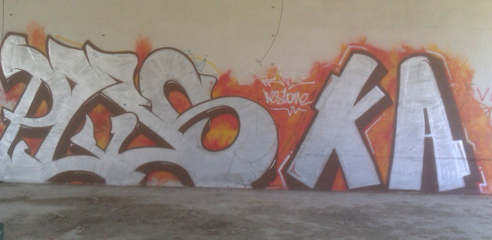Graffiti Wall in Poland - Photo by rest - plus, ka, rest