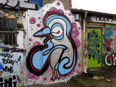 Graffiti Wall in Oberhausen - Photo by restlessleg - nuna (2015)