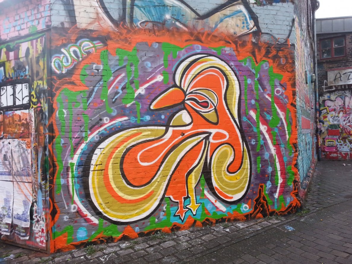 Graffiti Wall in Kazakhstan - Photo by restlessleg - nuna (2015)