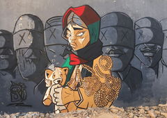 Graffiti Wall in شهر کاشان - Photo by rezarioter - afghan, afghangirl, character (2021)