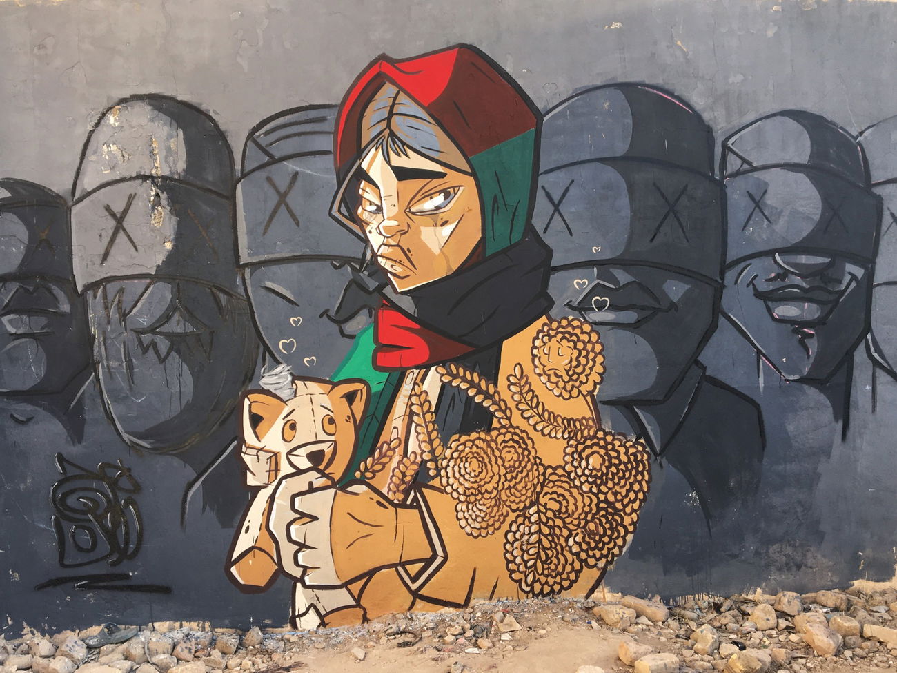 Graffiti Wall in شهر کاشان - Photo by rezarioter - afghan, afghangirl, character (2021)