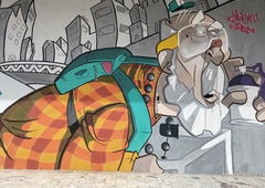 Graffiti Wall in شهر کاشان - Photo by rezarioter - iran, kashan, graffiticharacter (2021)