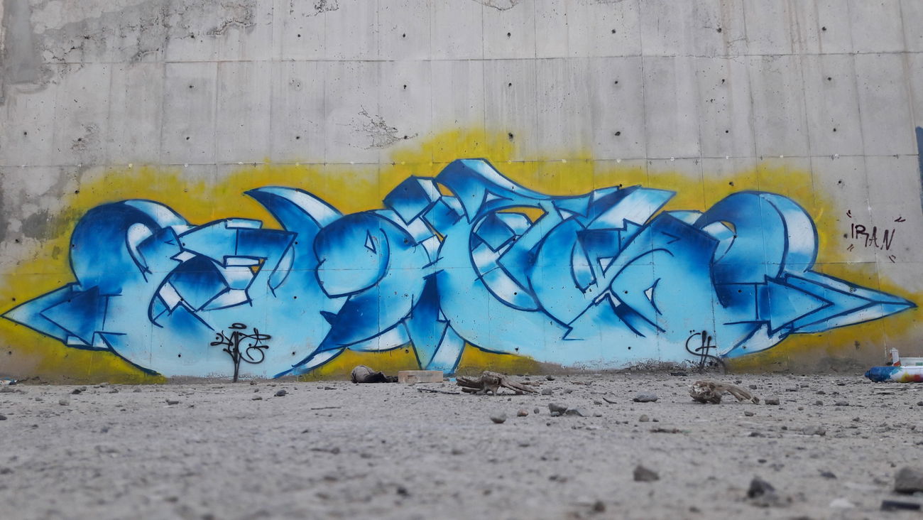 Graffiti Wall in Iran - Photo by rezarioter - persian, persianletters, persianstyle (2017)