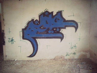 Graffiti Wall in Iran - Photo by rezarioter - reza_rioter, majnoun, kashan (2014)