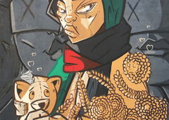 Graffiti Wall in شهر کاشان - Photo by rezarioter - afghan, afghangirl, character (2021)