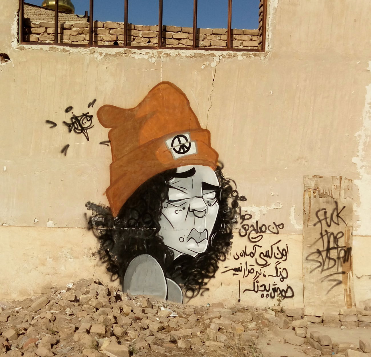 Graffiti Wall in Kashan - Photo by rezarioter - reza_rioter, majnoun, irangraffiti (2019)