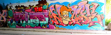Graffiti Wall - Photo by ribse - BN, DONS