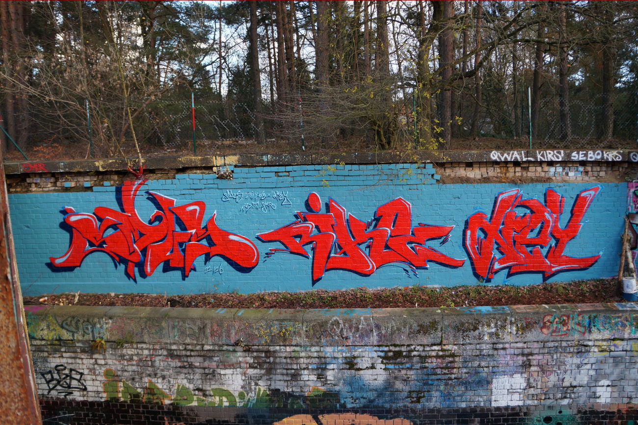 Graffiti Wall in Deutschland - Photo by ricoe21 - Smus, Rikoe, Drey (2016)