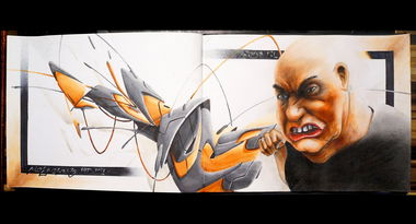 Graffiti Sketch - Photo by ricoe21 - Ricoe21, Benz, ARD (2017)