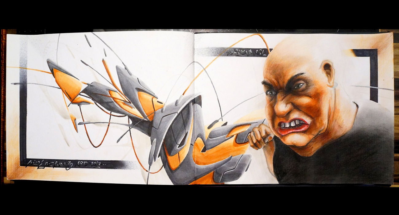 Graffiti Sketch - Photo by ricoe21 - Ricoe21, Benz, ARD (2017)