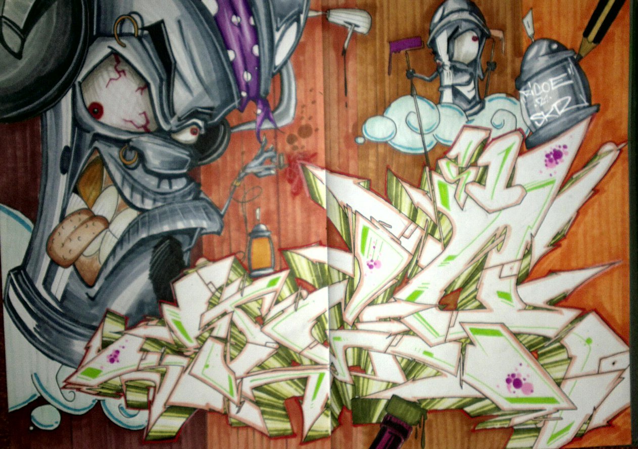 Graffiti Sketch - Photo by ricoe21 - Ricoe21, SKR (2013)