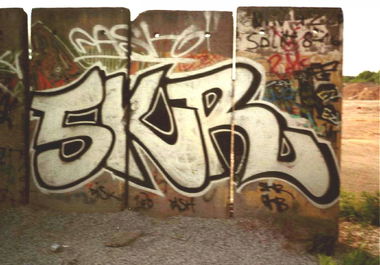 Graffiti Bombing in Teltow - Photo by ricoe21 - SKR, Pash, Disk (2002)