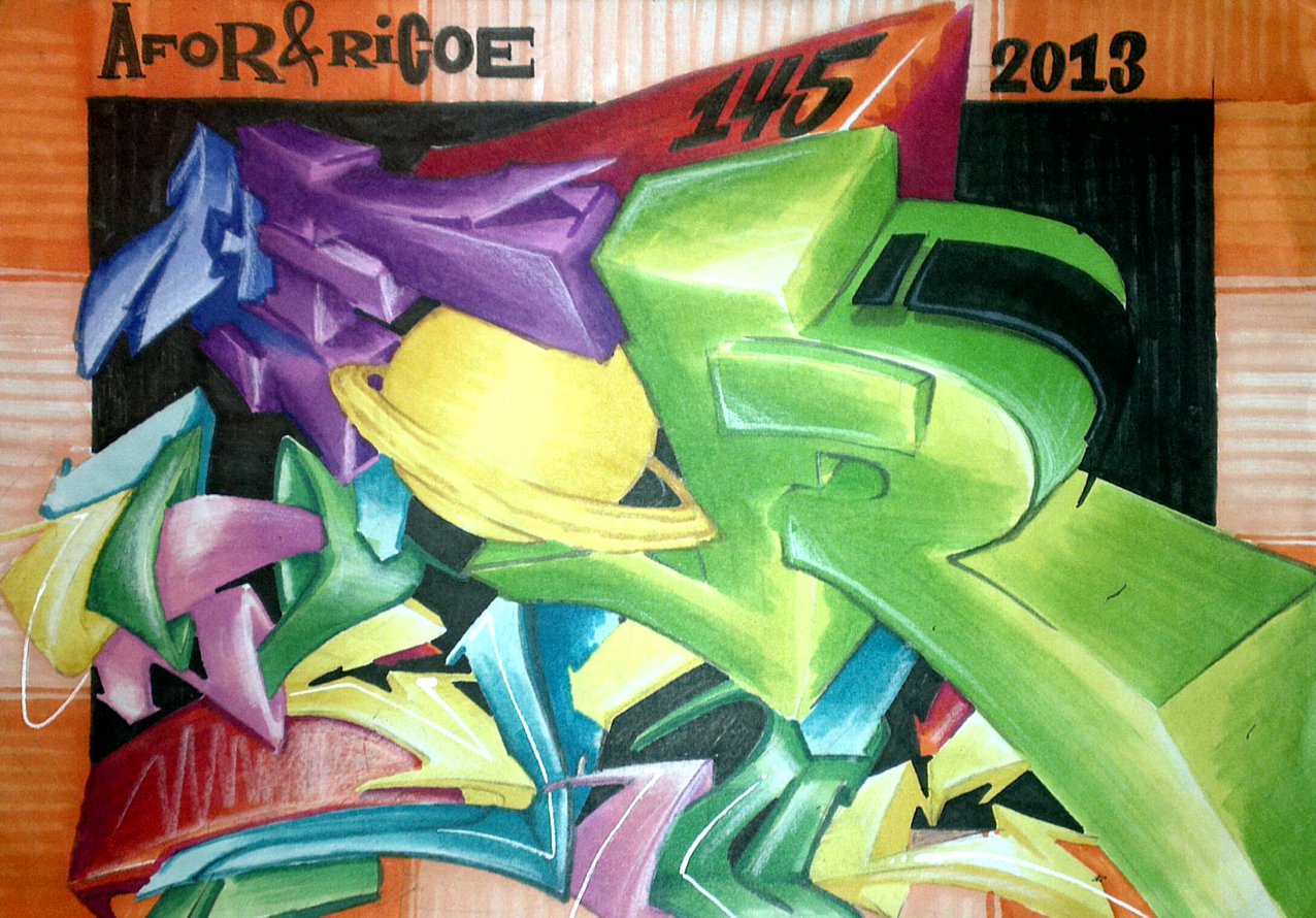 Graffiti Sketch - Photo by ricoe21 - Afor, Ricoe (2012)