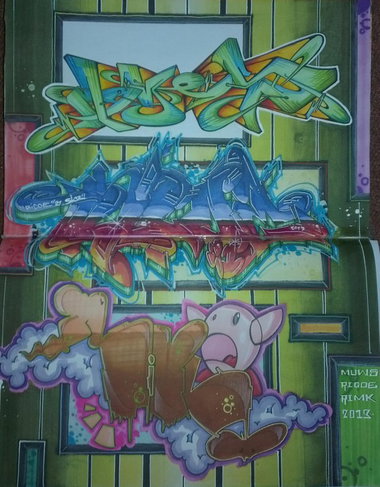 Graffiti Sketch - Photo by ricoe21 - Muws, Ricoe21, Rimk (2013)
