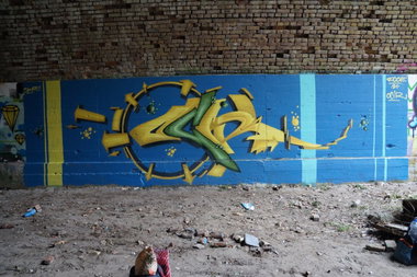 Graffiti Wall in Stahnsdorf - Photo by ricoe21 - SKR, Ocir, Ricoe21 (2014)
