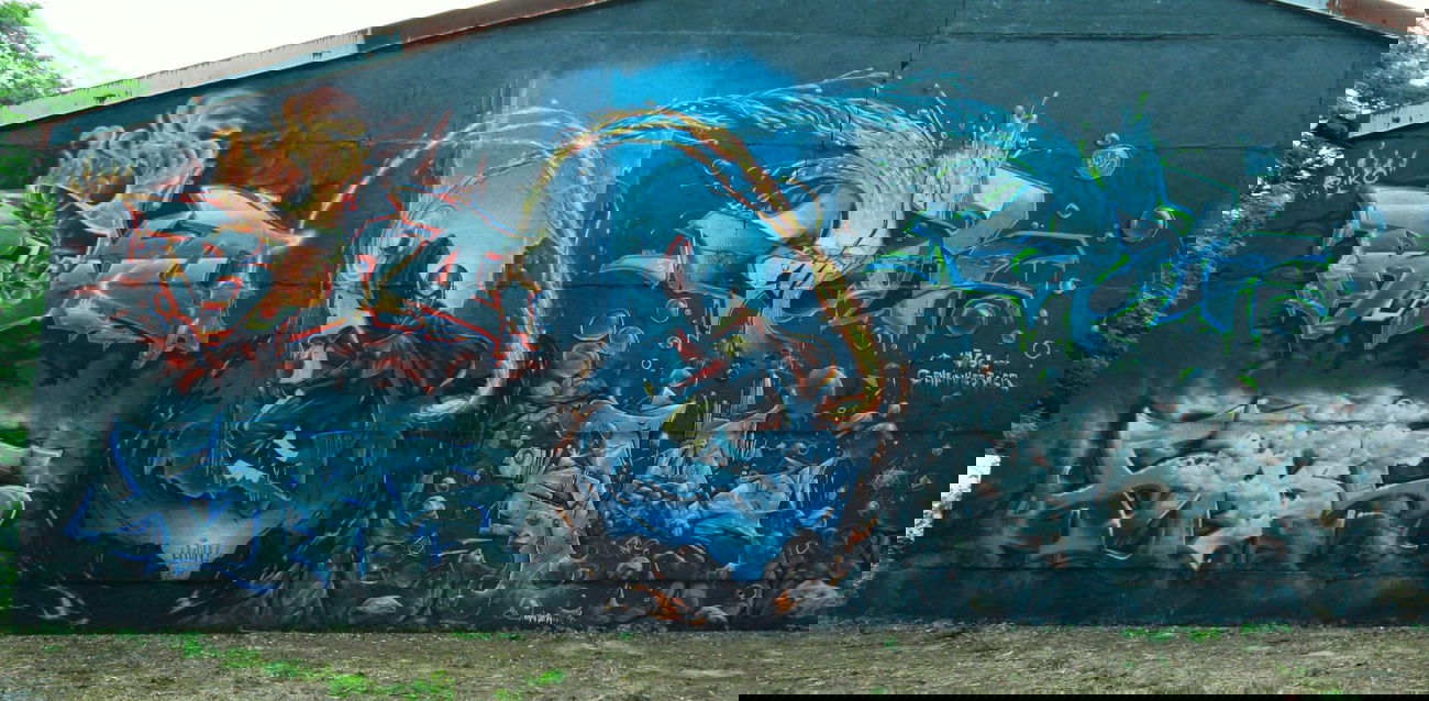 Graffiti Wall in Teltow - Photo by ricoe21 - Riko, Fobs, Emon (2014)