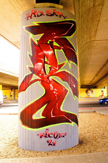 Graffiti Wall in Ludwigsfelde - Photo by ricoe21 - ARD, SKR, Riko (2014)