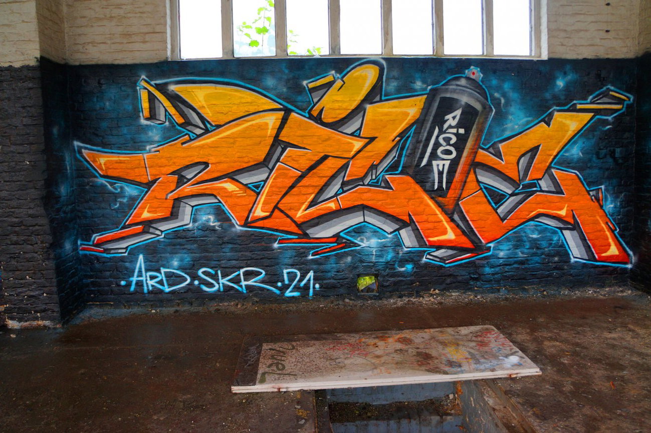 Graffiti Wall in Stahnsdorf - Photo by ricoe21 - Ricoe, ARD, SKR (2014)