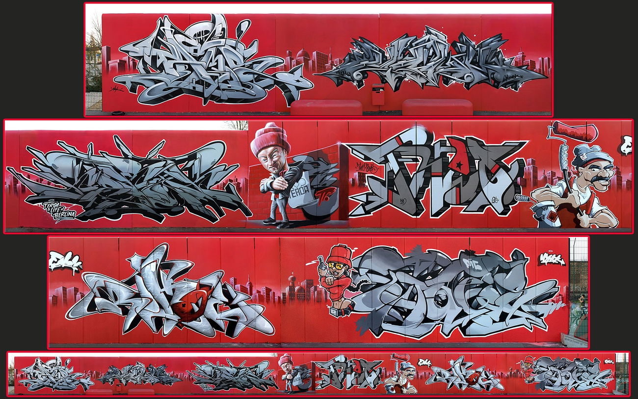 Graffiti Wall in Deutschland - Photo by ricoe21 - Urok, Holm, Kerok (2018)