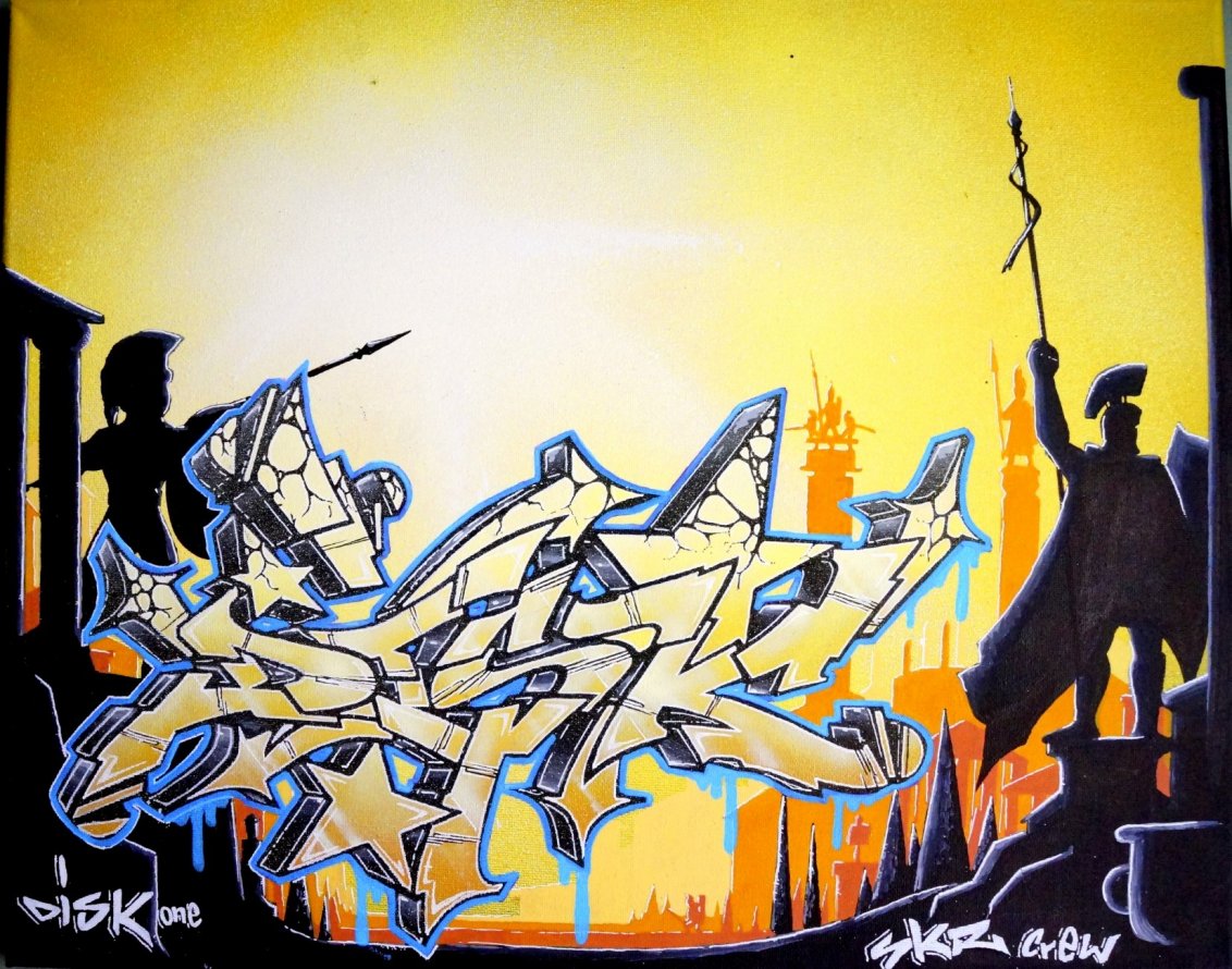 Graffiti Artwork - Photo by ricoe21 - Disk, SKR, Ricoe21 (2015)