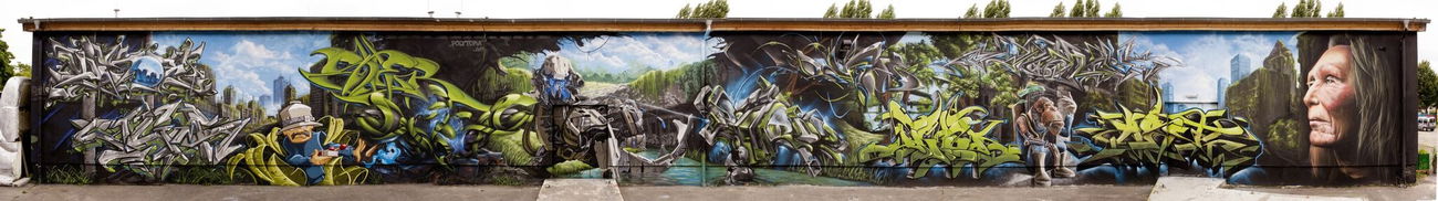 Graffiti Wall in Potsdam - Photo by ricoe21 - Dizoe, Sigma, Emon (2017)
