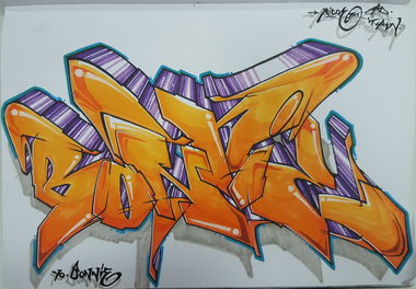 Graffiti Sketch - Photo by ricoe21 - Bonnie, Ricoe21, PIE (2017)