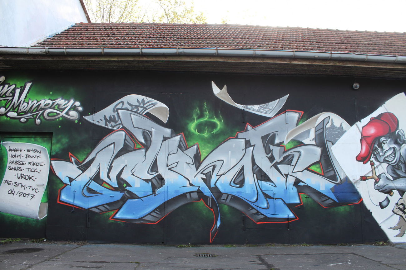 Graffiti Wall in Potsdam - Photo by ricoe21 - Mynok, Ricoe21, Emon (2017)