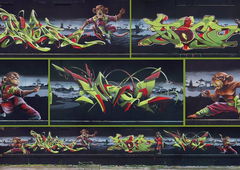 Graffiti Wall in Magdeburg - Photo by ricoe21 - Urok, Emon, Joes (2016)