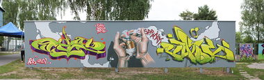 Graffiti Wall - Photo by ricoe21 - Filou, Smus, Rikoe21 (2017)