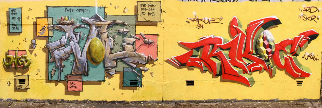 Graffiti Wall - Photo by ricoe21 - Evol, Rikoe, ; (2015)