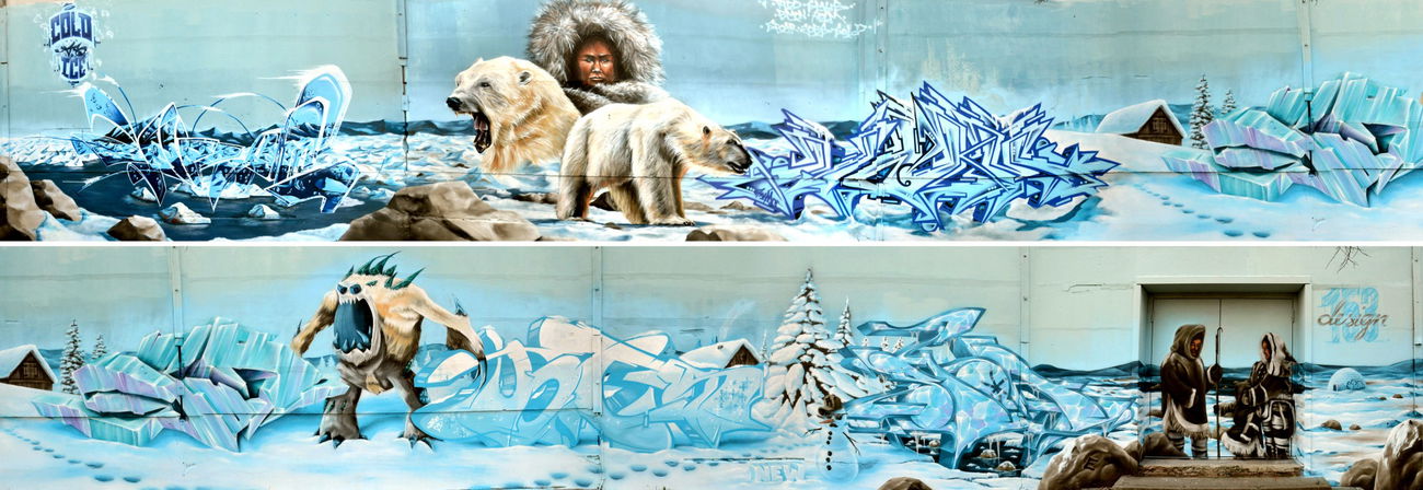 Graffiti Wall in Frankfurt (oder) - Photo by ricoe21 - Ricoe21, Smus, Emon (2015)