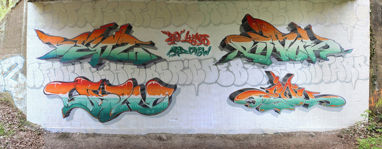 Graffiti Wall in Deutschland - Photo by ricoe21 - Benz, Smus, Rikoe (2017)