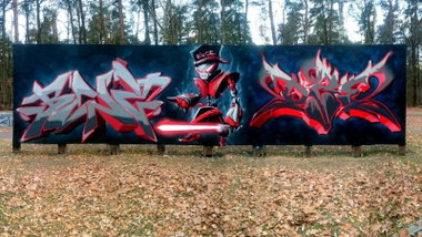 Graffiti Wall - Photo by ricoe21 - Benz, Rikoe, Drey (2015)